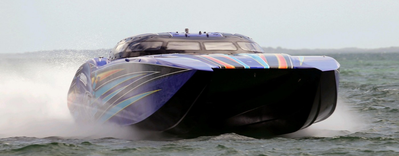 custom speed boat painting